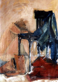 “La silla” 1986 Óleo - esmalte sobre cartón 81x100cm